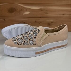 Planeta Brasil Slip On Platform Sneakers Women Rhinestone Honeycomb Size 6‎